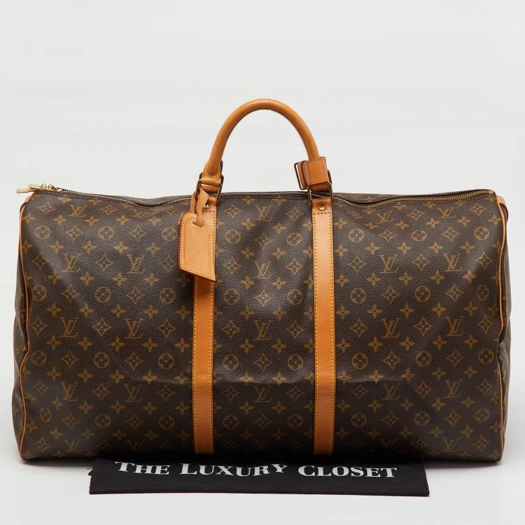 Pre Owned Louis Vuitton Monogram Canvas Keepall Bandoulière 60 Bag