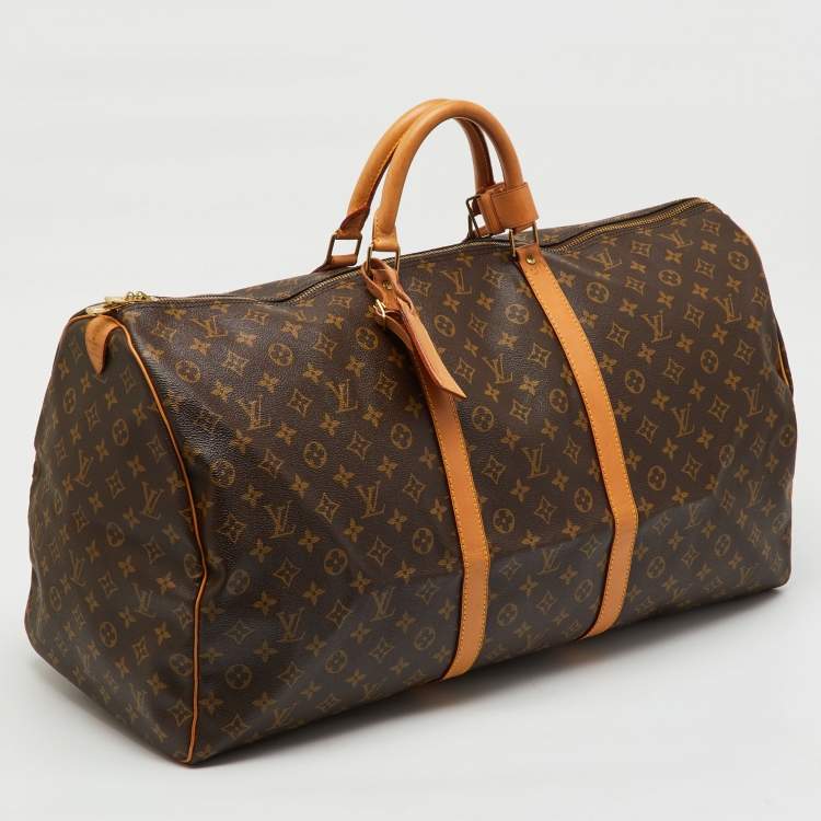 Pre Owned Louis Vuitton Monogram Canvas Keepall Bandoulière 60 Bag