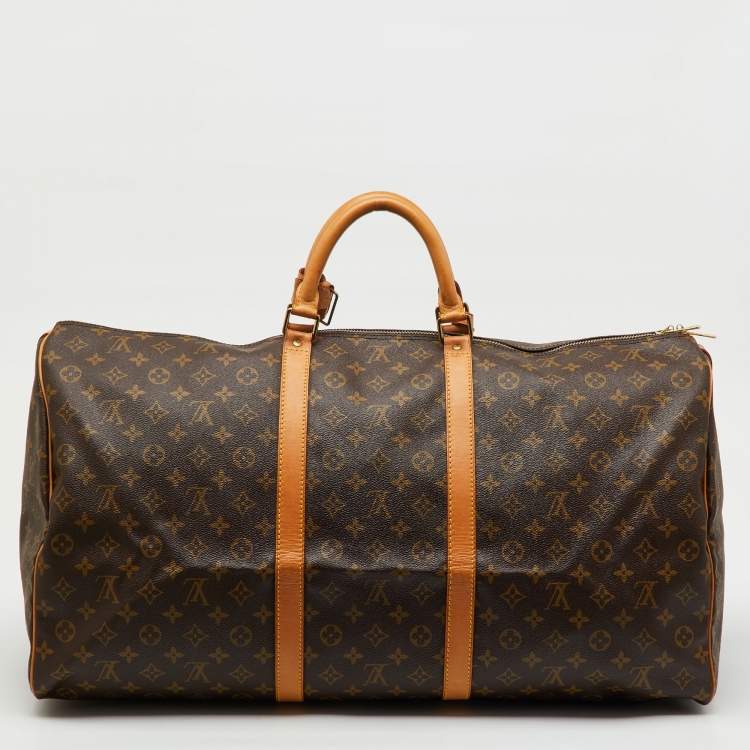 Pre Owned Louis Vuitton Monogram Canvas Keepall Bandoulière 60 Bag