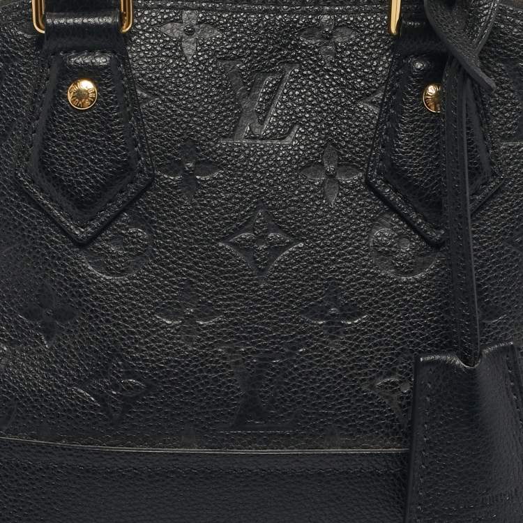 Pre Owned Louis Vuitton Black Monogram Empreinte Leather Neo Alma BB Bag