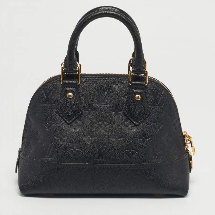 Pre Owned Louis Vuitton Black Monogram Empreinte Leather Neo Alma BB Bag