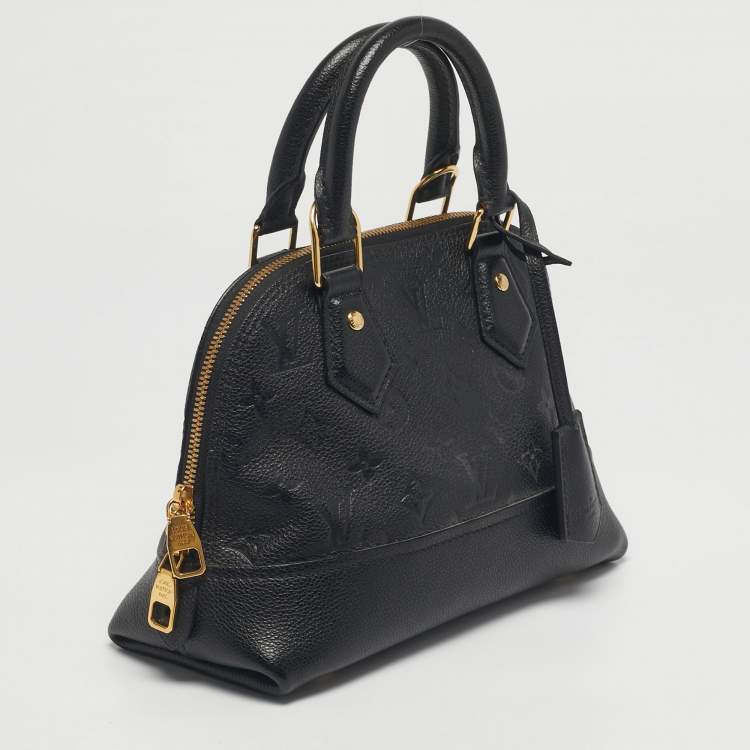 Pre Owned Louis Vuitton Black Monogram Empreinte Leather Neo Alma BB Bag