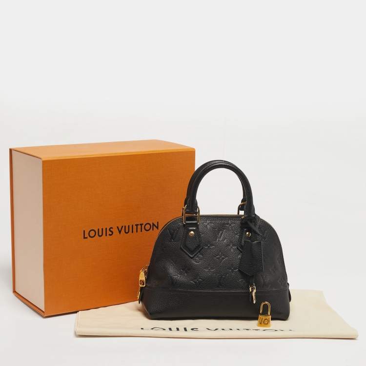 Pre Owned Louis Vuitton Black Monogram Empreinte Leather Neo Alma BB Bag