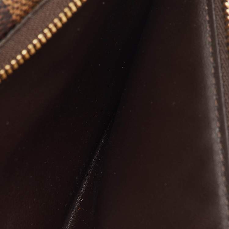 Pre Owned Louis Vuitton Damier Ebene Canvas Long Origami Wallet
