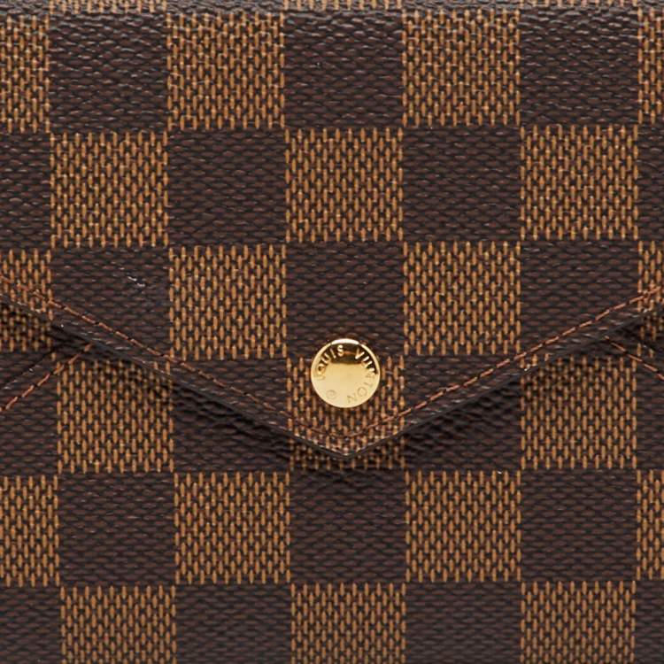 Pre Owned Louis Vuitton Damier Ebene Canvas Long Origami Wallet