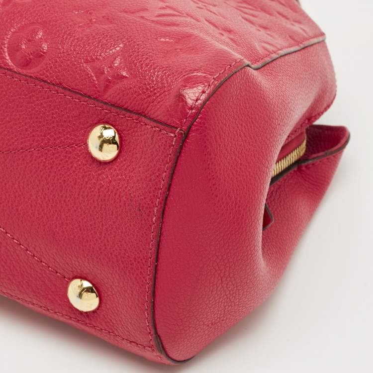 Pre Owned Louis Vuitton Aurore Monogram Empreinte Leather Montaigne BB Bag