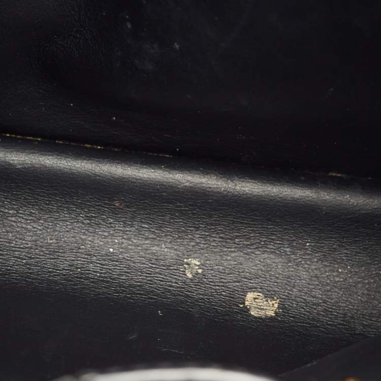 Pre Owned Louis Vuitton Black/Beige Taurillon Leather and Python Capucines BB Bag