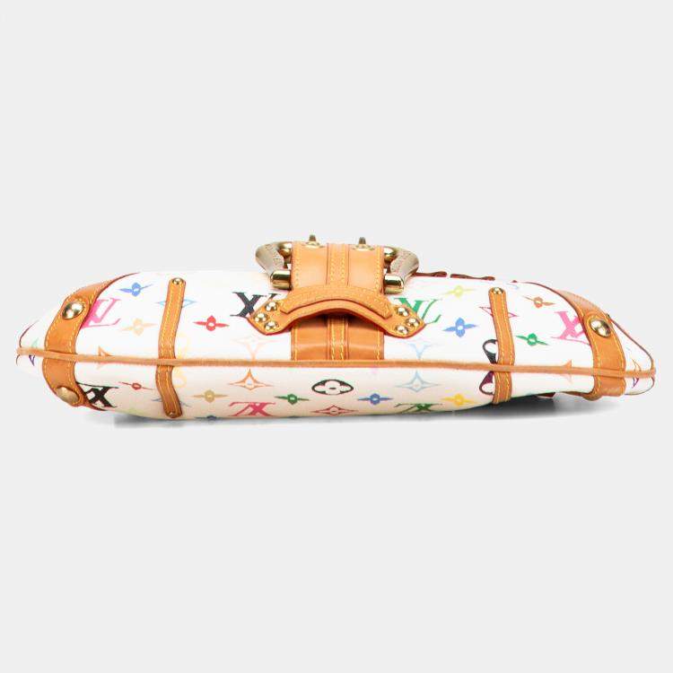 Pre Owned Louis Vuitton White Monogram Multicolore Leonor