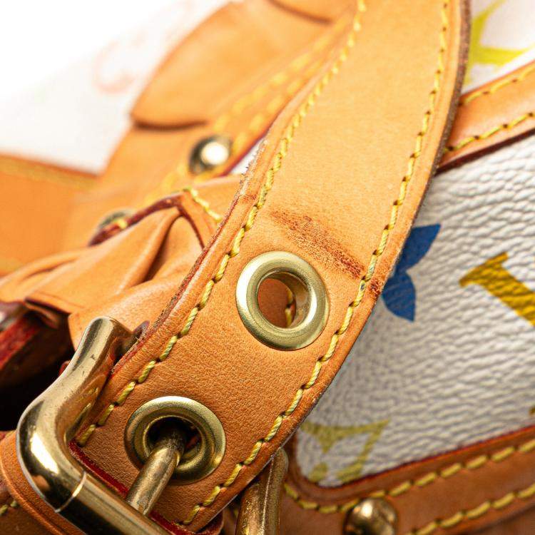 Pre Owned Louis Vuitton White Monogram Multicolore Leonor