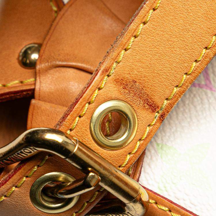 Pre Owned Louis Vuitton White Monogram Multicolore Leonor