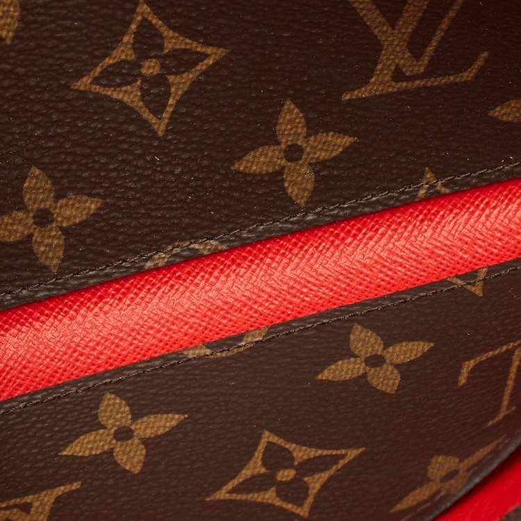 Pre Owned Louis Vuitton Coquelicot Monogram Canvas Emilie Bloom Wallet