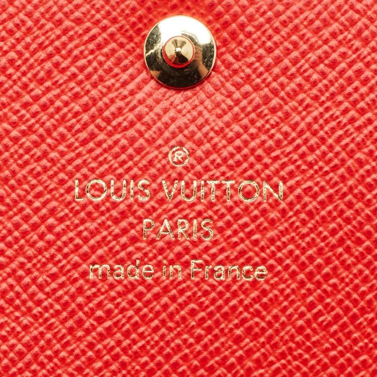 Pre Owned Louis Vuitton Coquelicot Monogram Canvas Emilie Bloom Wallet