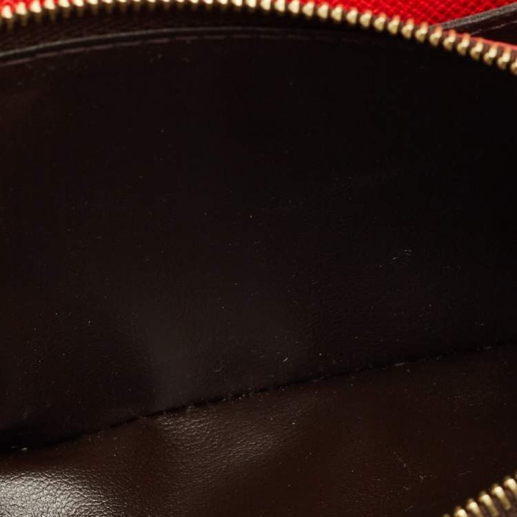 Pre Owned Louis Vuitton Coquelicot Monogram Canvas Emilie Bloom Wallet