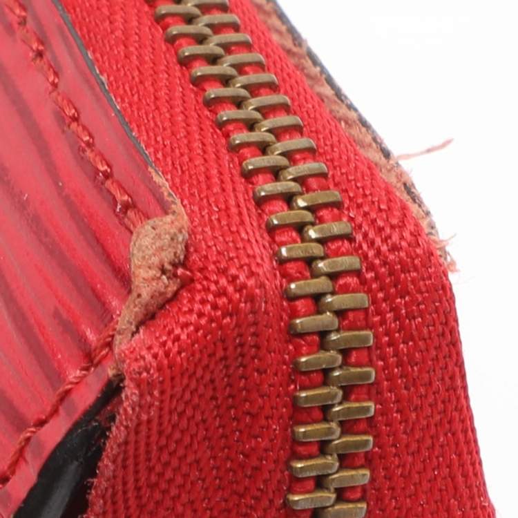 Pre Owned Louis Vuitton Castilian Red Epi Leather Pochette Accessoires Bag