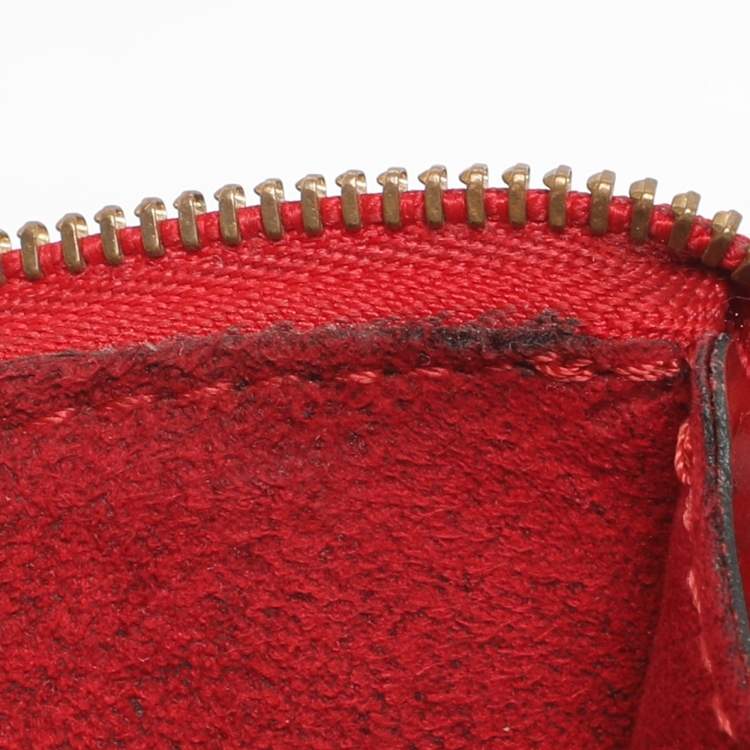 Pre Owned Louis Vuitton Castilian Red Epi Leather Pochette Accessoires Bag