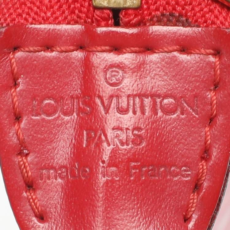 Pre Owned Louis Vuitton Castilian Red Epi Leather Pochette Accessoires Bag