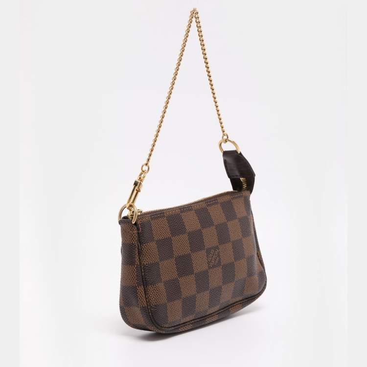 Pre Owned Louis Vuitton Damier Ebene Canvas Mini Pochette Accessoires Bag