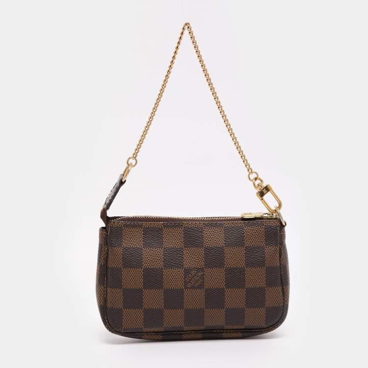 Pre Owned Louis Vuitton Damier Ebene Canvas Mini Pochette Accessoires Bag