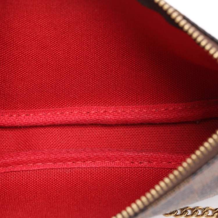 Pre Owned Louis Vuitton Damier Ebene Canvas Mini Pochette Accessoires Bag