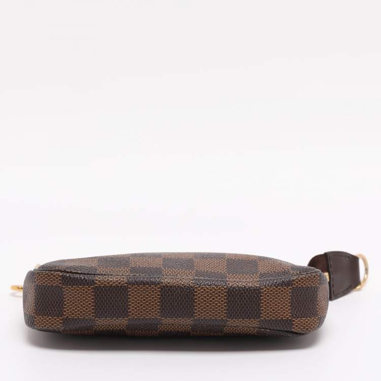 Pre Owned Louis Vuitton Damier Ebene Canvas Mini Pochette Accessoires Bag