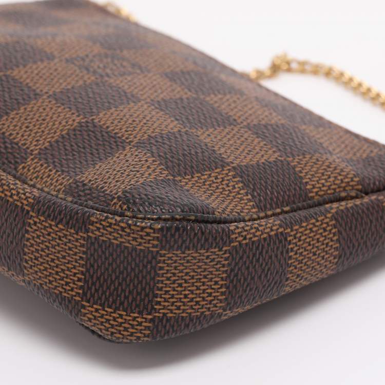 Pre Owned Louis Vuitton Damier Ebene Canvas Mini Pochette Accessoires Bag