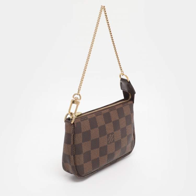 Pre Owned Louis Vuitton Damier Ebene Canvas Mini Pochette Accessoires Bag