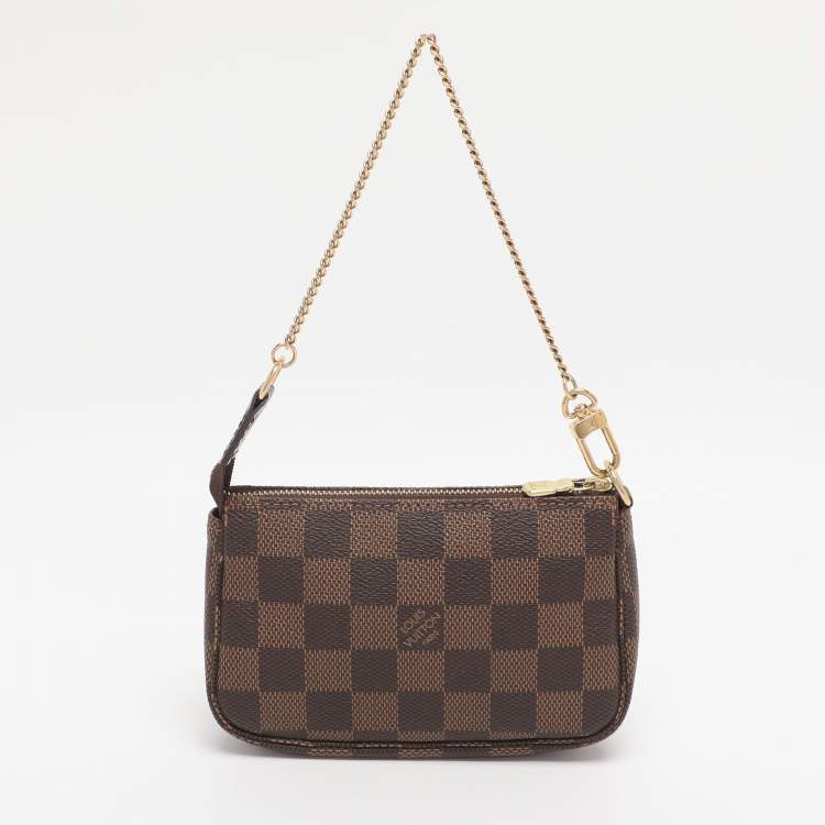 Pre Owned Louis Vuitton Damier Ebene Canvas Mini Pochette Accessoires Bag