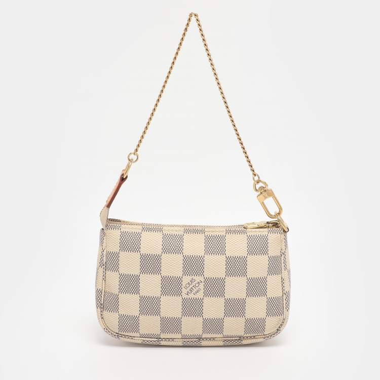 Pre Owned Louis Vuitton Damier Azur Canvas Mini Pochette Accessoires