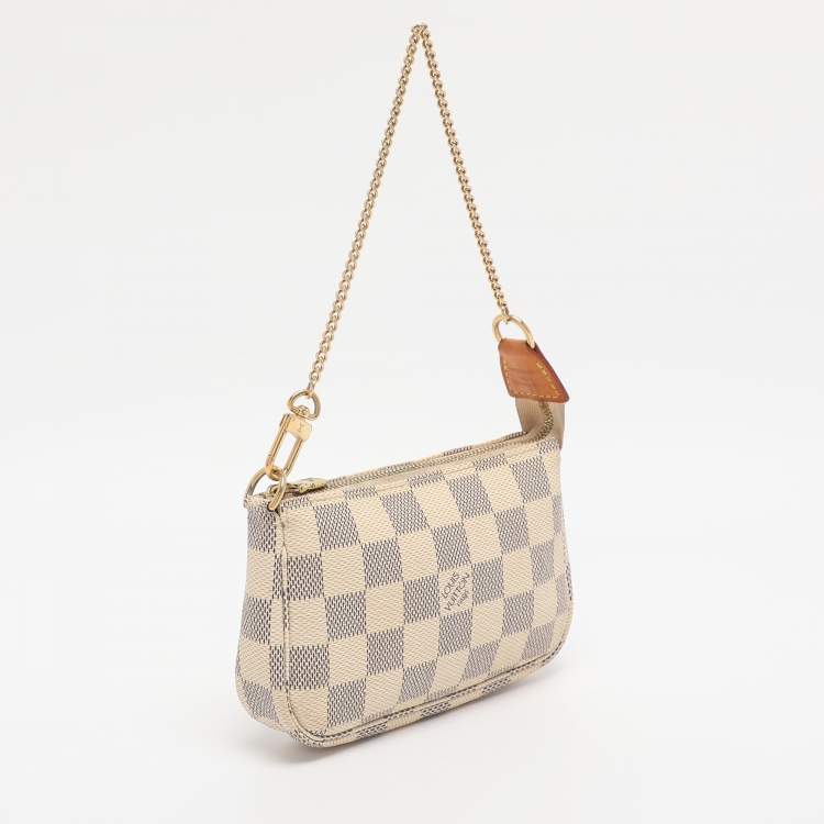 Pre Owned Louis Vuitton Damier Azur Canvas Mini Pochette Accessoires
