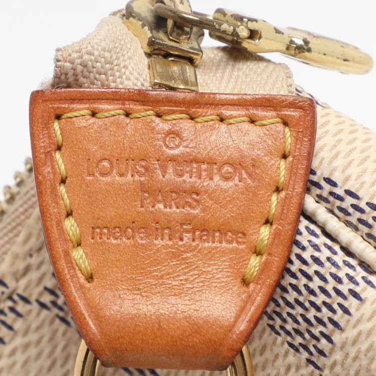 Pre Owned Louis Vuitton Damier Azur Canvas Mini Pochette Accessoires