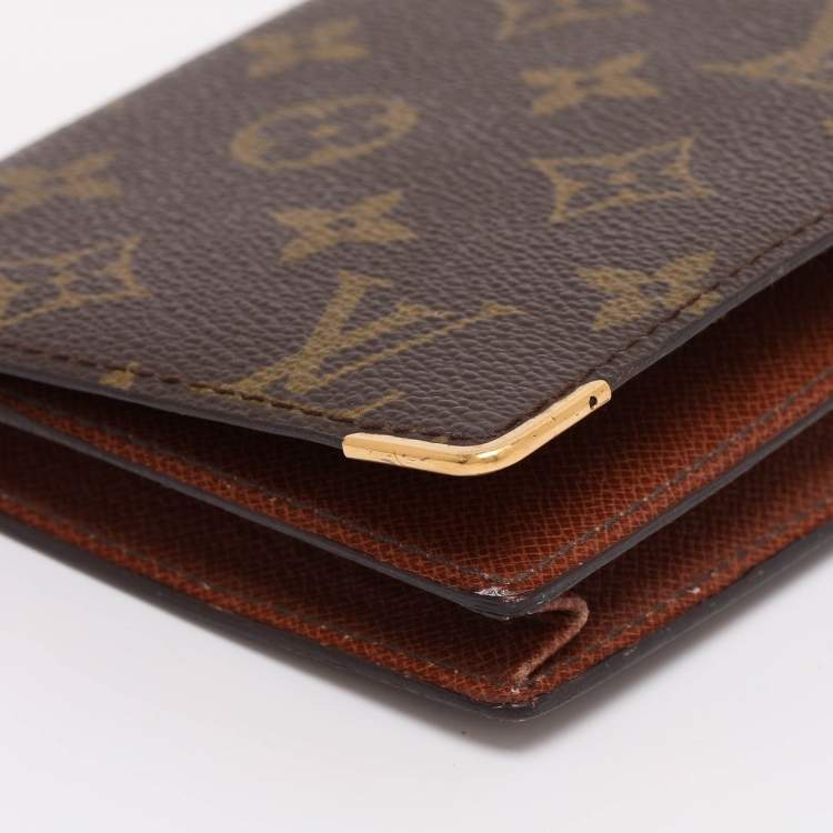 Pre Owned Louis Vuitton Monogram Canvas Bifold Long Wallet