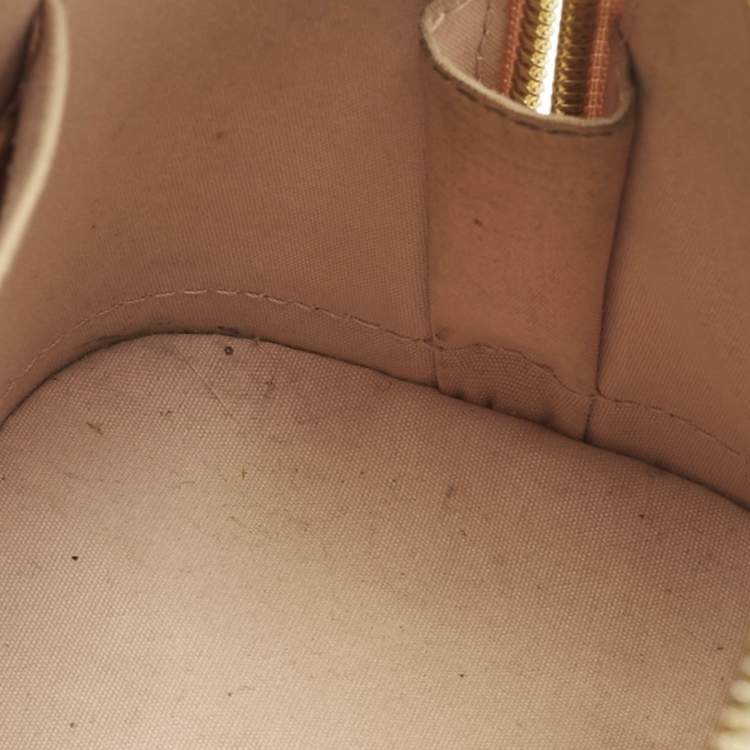 Pre Owned Louis Vuitton Jaune Passion Monogram Vernis Alma BB Bag