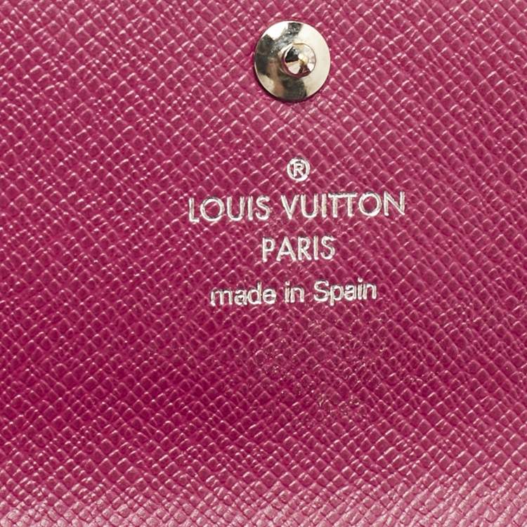 Pre Owned Louis Vuitton Fuchsia Epi Leather Sarah Wallet