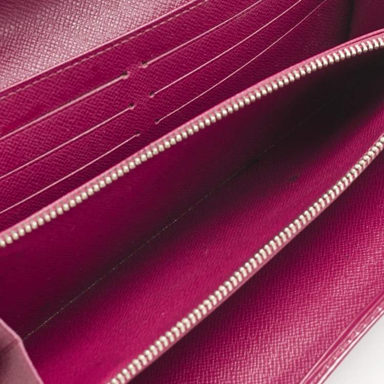 Pre Owned Louis Vuitton Fuchsia Epi Leather Sarah Wallet