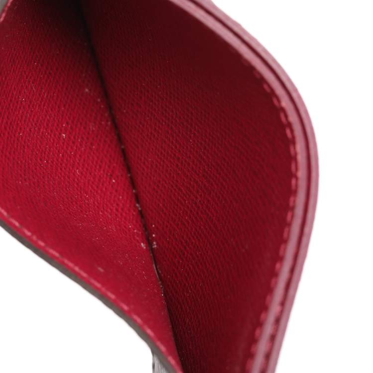 Pre Owned Louis Vuitton Fuchsia Monogram Canvas Card Holder