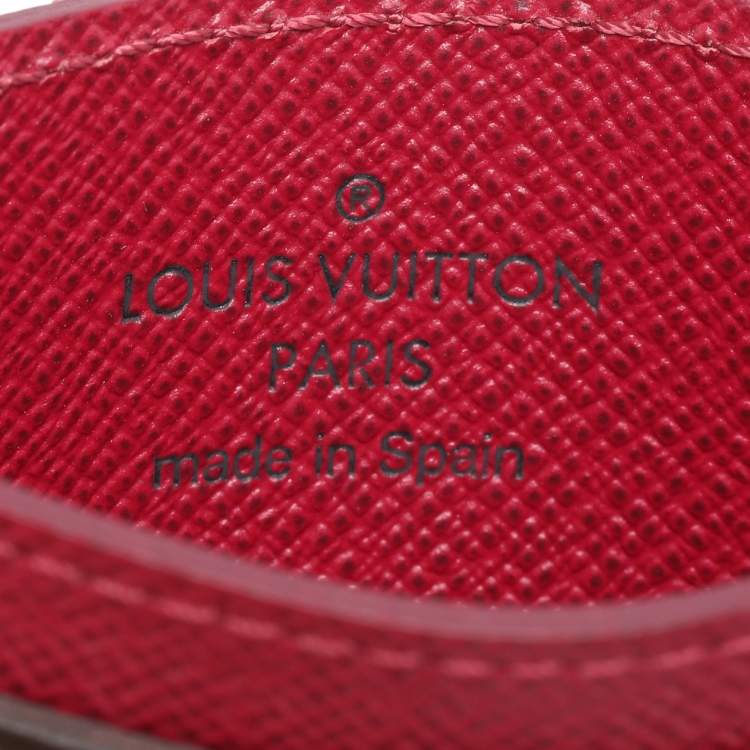 Pre Owned Louis Vuitton Fuchsia Monogram Canvas Card Holder