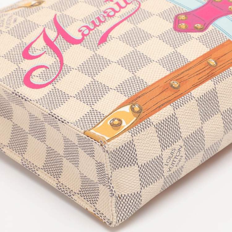 Pre Owned Louis Vuitton Damier Azur Canvas Summer Trunk Toiletry Pouch