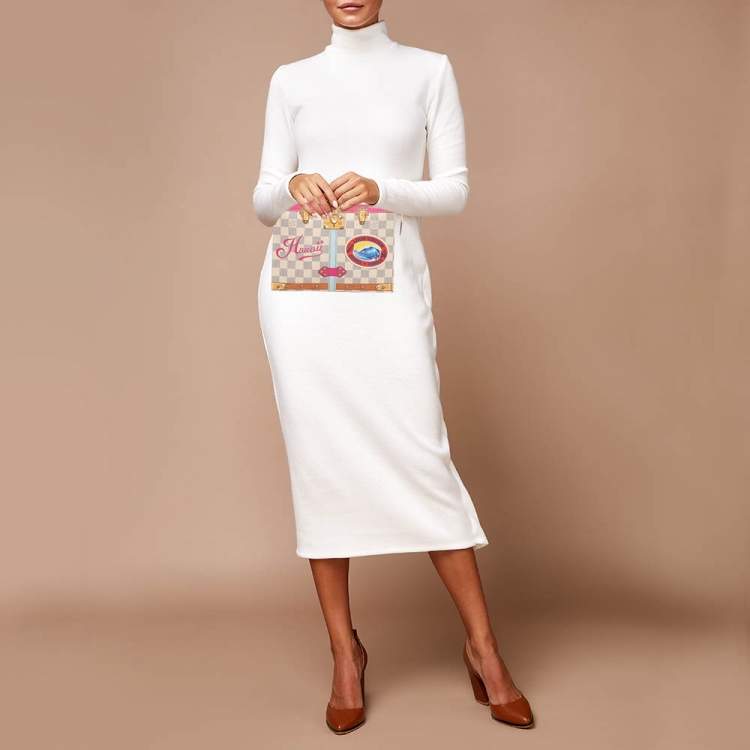 Pre Owned Louis Vuitton Damier Azur Canvas Summer Trunk Toiletry Pouch