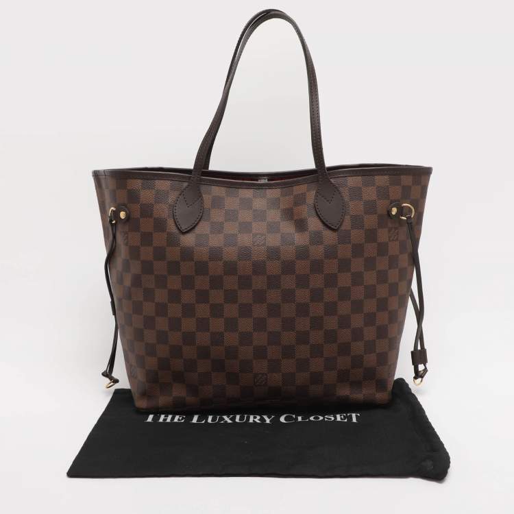 Pre Owned Louis Vuitton Damier Ebene Canvas Neverfull MM Bag