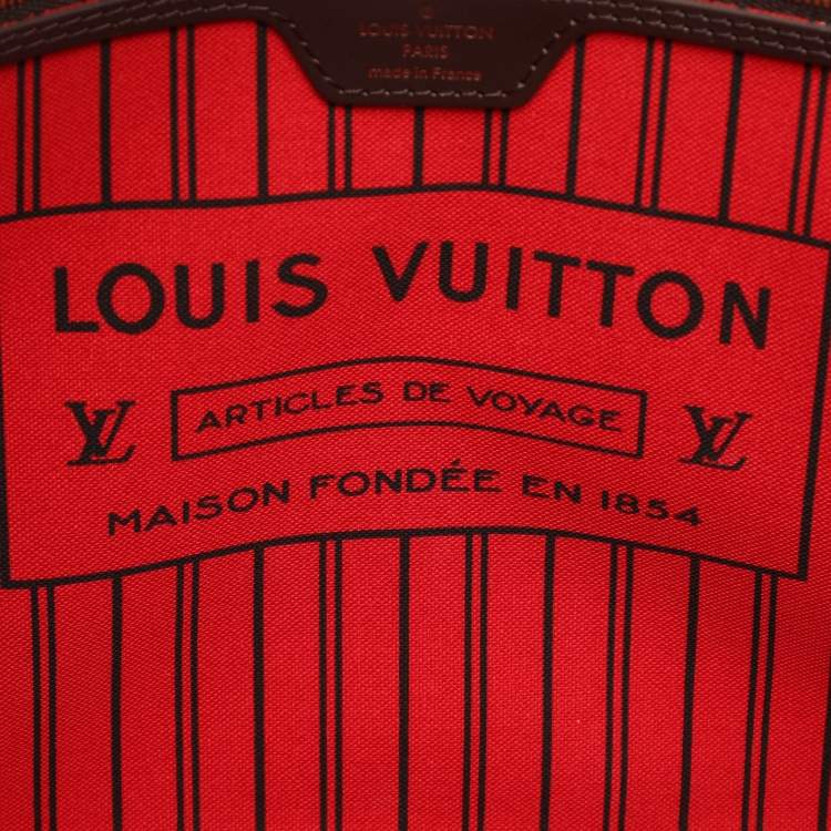Pre Owned Louis Vuitton Damier Ebene Canvas Neverfull MM Bag