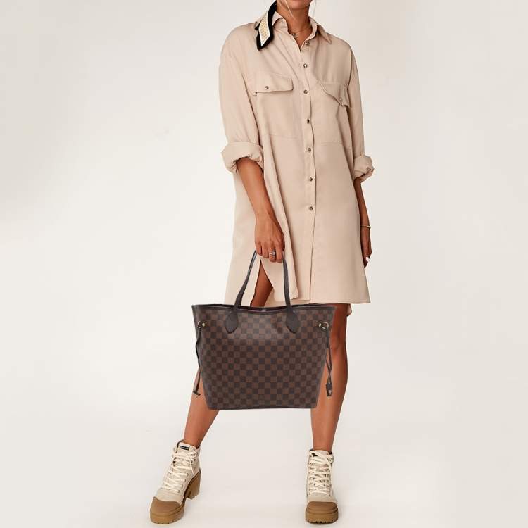 Pre Owned Louis Vuitton Damier Ebene Canvas Neverfull MM Bag