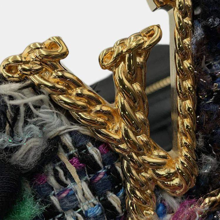 Pre Owned Louis Vuitton Capucines Noir Tweed Size MM