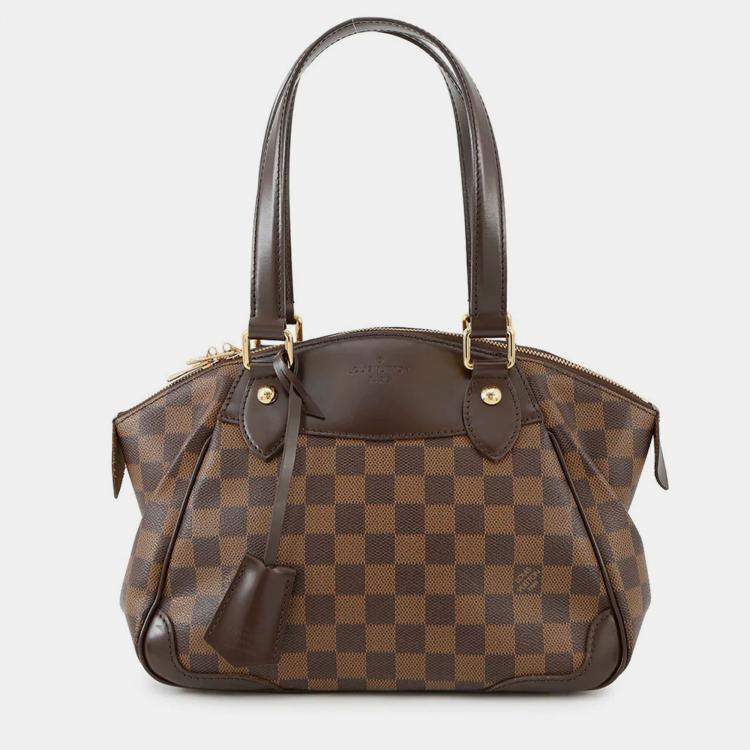 Pre Owned Louis Vuitton Verona Red Damier Ebene Canvas Size PM