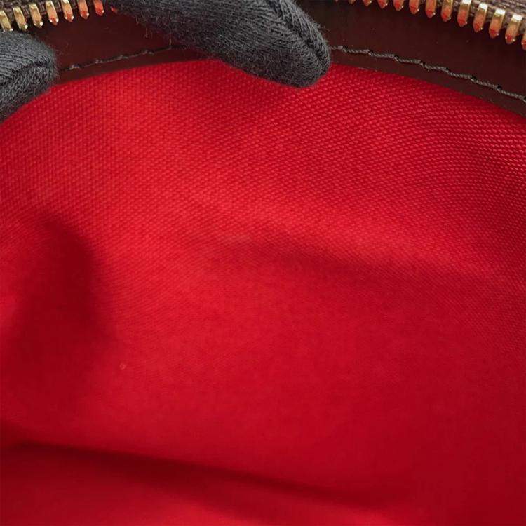 Pre Owned Louis Vuitton Verona Red Damier Ebene Canvas Size PM