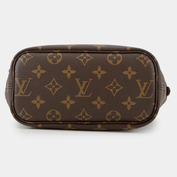 Pre Owned Louis Vuitton Neverfull Inside Out Rose Buffalo Pondichery Leather Monogram BB Handbag