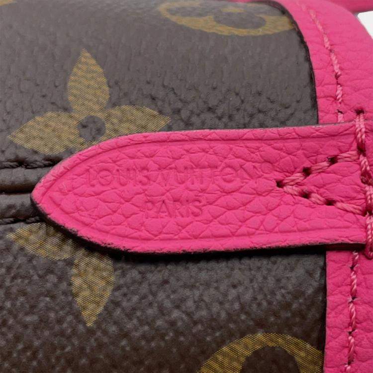 Pre Owned Louis Vuitton Neverfull Inside Out Rose Buffalo Pondichery Leather Monogram BB Handbag