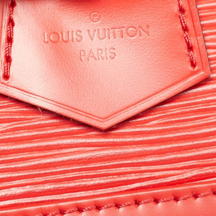 Pre Owned Louis Vuitton Coquelicot Epi Leather Alma BB Bag