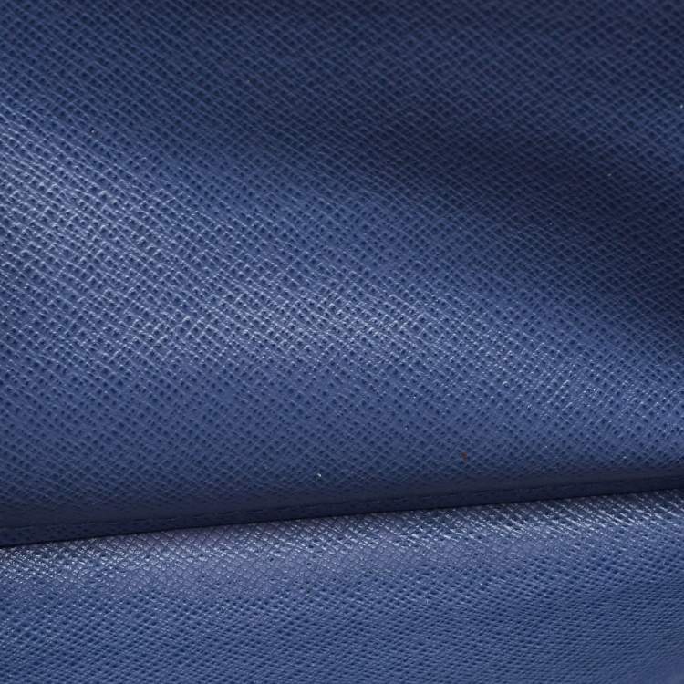 Pre Owned Louis Vuitton Myrtille Blue Epi Leather Sarah Wallet