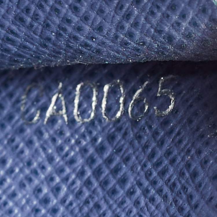 Pre Owned Louis Vuitton Myrtille Blue Epi Leather Sarah Wallet