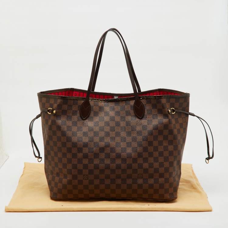 Pre Owned Louis Vuitton Damier Ebene Canvas Neverfull GM Bag